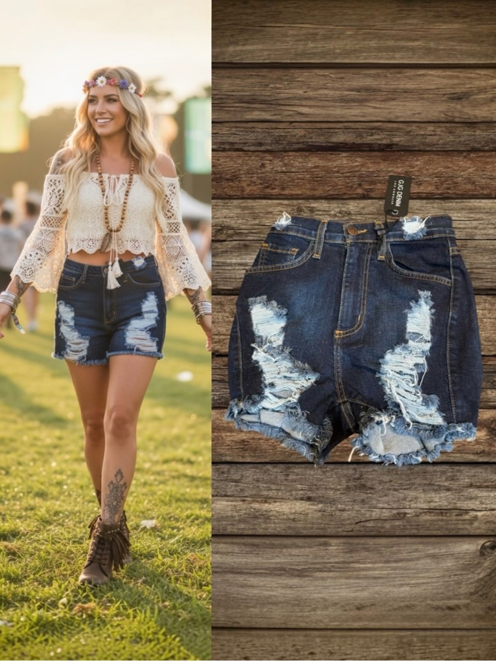 Distressed High‑Rise Cutoff Shorts Dark Blue Frayed Hem Alt Summer Denim XS NWT